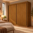 Ver imagem 4 de Guarda Roupa Casal 2 Portas São Paulo Gold Cinamomo - Leifer