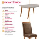 Ver imagem 7 de Mesa de Jantar Copper 120cm Tampo MDF Vidro Canto Copo com 4 Cadeiras Aline