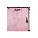 Ver imagem 3 de Tapete Sala Escritório Quadrado 1,50m X 1,50m Antiderrapante:rosa