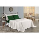 Ver imagem 4 de Jogo de Cama Casal Viúva Nobre 4 Peças Malha 100% Algodão - Palha / Verde-bandeira