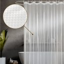 Ver imagem 1 de 1 Cortina Box Banheiro 3d Antimofo Ganchos 180x180 Pev M01