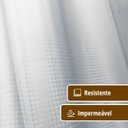 Ver imagem 2 de 1 Cortina Box Banheiro 3d Antimofo Ganchos 180x180 Pev M01