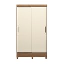 Ver imagem 4 de Guarda Roupa Roupeiro Solteiro 2 Portas Correr Fit Jequitibá Off White Santos Andirá