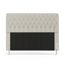 Ver imagem 3 de Cabeceira Estofada para Cama Box Bellatrix 160 para Cama Queen Couro Bege Aradecor
