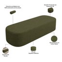 Ver imagem 3 de Puff Decorativo Orgânico para Living Quarto 140cm Doha W01 Linho Verde- Lyam Decor