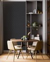 Ver imagem 2 de Papel de Parede Adesivo Tijolo Preto Minimalista 2,80m