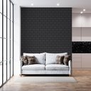 Ver imagem 5 de Papel de Parede Adesivo Tijolo Preto Minimalista 2,80m