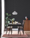 Ver imagem 4 de Papel de Parede Adesivo Tijolo Preto Minimalista 2,80m