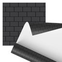Ver imagem 1 de Papel de Parede Adesivo Tijolo Preto Minimalista 2,80m
