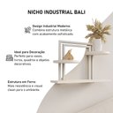 Ver imagem 4 de Nicho Industrial Bali para Decoração e Organização de Ambientes Modernos - Ferro Branco Tampo Branco