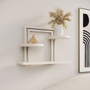 Ver imagem 3 de Nicho Industrial Bali para Decoração e Organização de Ambientes Modernos - Ferro Branco Tampo Branco
