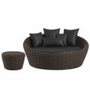Ver imagem 1 de Chaise e Puff Monique em Trico Náutico Alumínio para Edícula, Piscina Trama Original