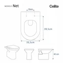Ver imagem 3 de Assento Sanitário Laqueado Soft Close Net Branco para vaso Celite