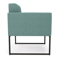 Poltrona Decorativa Industrial Preto Kit 2 Elisa Bouclê Verde Ment D03 - D'rossi - 2