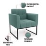 Poltrona Decorativa Industrial Preto Kit 2 Elisa Bouclê Verde Ment D03 - D'Rossi - 5
