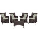Ver imagem 1 de 4 Poltronas e 1 Mesa Igapó em Alumínio Pintura Fendi Corda Náutica Estofado 3