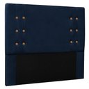 Ver imagem 3 de Kit Cabeceira e Calçadeira Recamier King 1,95m Gênova Suede Azul Marinho - Pallazio