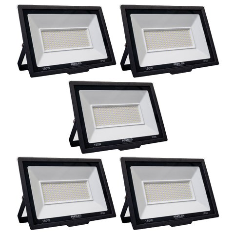Kit 5 Refletores de Led 150w Fortled