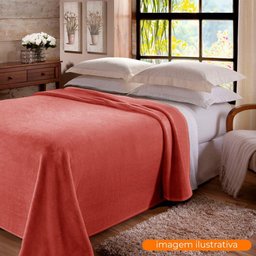 Manta Queen Cobertor Microfibra Antialérgico 2,2x2,4m Coral - Camesa - 5