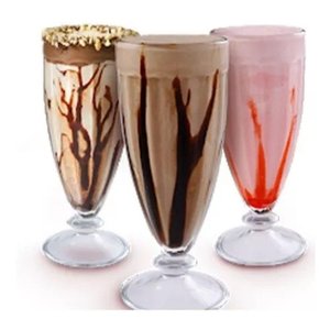 Taça para Sorvete Milk Shake Sobremesas Tropical 360ml.