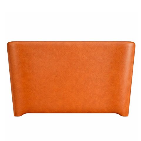 Cabeceira Corea King Curva Orgânico Courino Caramelo - Sallar Home
