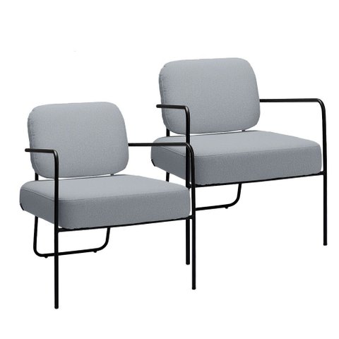 Kit 2 Poltronas Katy Base em Ferro Movellu Home