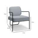 Ver imagem 3 de Kit 2 Poltronas Katy Base em Ferro Movellu Home