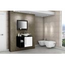 Ver imagem 1 de Gabinete Armário para Banheiro com Pia Baden Preto_branco