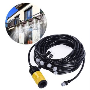 Mangueira Climatizadora Kit Sistema Irrigação Nevoa Quintal Grama 10 M Jardim