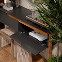 Ver imagem 4 de Aparador Buffet Sala Flow Eros 2 Portas com Pés de Madeira com Freijó - Rede Móveis