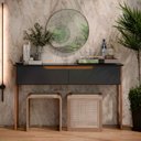 Ver imagem 1 de Aparador Buffet Sala Flow Eros 2 Portas com Pés de Madeira com Freijó - Rede Móveis