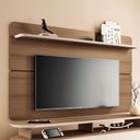 Ver imagem 1 de Painel Suspenso Decorativo 1.8 Tv até 70 Pol. Sala de Estar Kirby Castanho/off White G26 - Gran Belo
