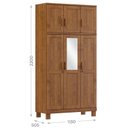 Ver imagem 4 de Guarda Roupa 6 Portas com Espelho Cobre Imbuia - Fn