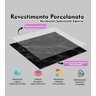 10 Placas Revestimento Porcelanato Mármore Escuro Abstrato Laminado 25x25cm - 2