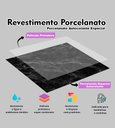 Ver imagem 2 de 10 Placas Revestimento Porcelanato Mármore Escuro Abstrato Laminado 25x25cm