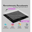 Ver imagem 2 de 10 Placas Revestimento Porcelanato Mármore Escuro Abstrato Laminado 25x25cm