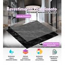 Ver imagem 3 de 10 Placas Revestimento Porcelanato Mármore Escuro Abstrato Laminado 25x25cm