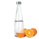 Ver imagem 4 de Jogo 5 Garrafas Vidro Acqua Transparente 1 Litro Tampa com Rosca Aço Inox - Tuut