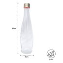 Ver imagem 3 de Jogo 5 Garrafas Vidro Acqua Transparente 1 Litro Tampa com Rosca Aço Inox - Tuut