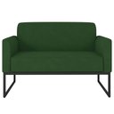 Ver imagem 6 de Poltrona Namoradeira Decorativa Isabella Base Industrial Suede Verde/Preto Gran Belo