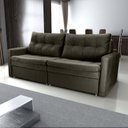 Ver imagem 7 de Sofá Cama Reclinável 2 Lugares 220cm Nayla Veludo Turkey Marrom Matrix