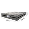 Cama Box Baú Casal Queen Colchão Gazin com Molas Ensacadas Rubi 158x198x73cm Suede Cinza/preto - 5