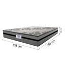 Ver imagem 5 de Cama Box Baú Casal Queen Colchão Gazin com Molas Ensacadas Rubi 158x198x73cm Suede Cinza/preto