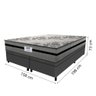 Cama Box Baú Casal Queen Colchão Gazin com Molas Ensacadas Rubi 158x198x73cm Suede Cinza/preto - 4