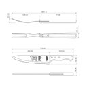 Ver imagem 3 de Jogo Trinchante Churrasco Tramontina Aço Inox e Cabos de Madeira Natural 2 Peças