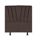 Ver imagem 1 de Cabeceira Estofada Bélgica 90cm Solteiro Para Cama Box Quarto Corino Marrom - Gat Magazine