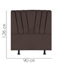 Ver imagem 2 de Cabeceira Estofada Bélgica 90cm Solteiro Para Cama Box Quarto Corino Marrom - Gat Magazine