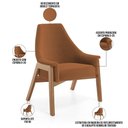 Ver imagem 7 de Kit 02 Poltronas Decorativa Sakura L02 Bouclê Terracota - Lyam Decor