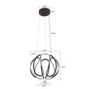 Ver imagem 5 de Lustre Pendente Nordecor Gaia D1396 Café Led Bivolt