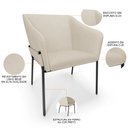 Ver imagem 4 de Kit 2 Cadeiras para Sala de Jantar Estar Living Olívia L02 Linho Bege - Lyam Decor